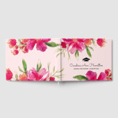 Blush Pink | Fuchsia Floral Afstuderen Gastenboek (Volledig)