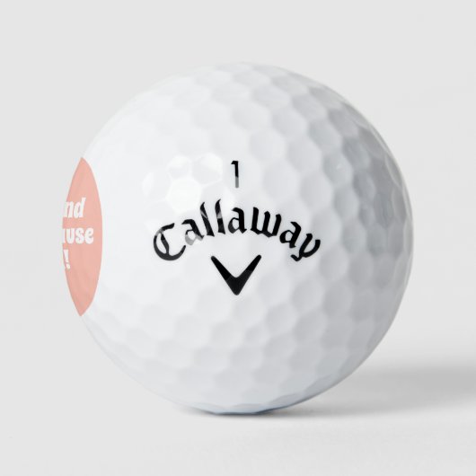 Blush Pink Funny Golfers Quote Womens Golfballen (Logo)