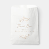 Blush Pink Garden Floral Vrijgezellenfeest Dank u Bedankzakje (Voorkant)