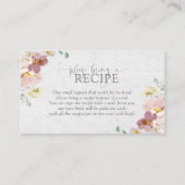 Blush Pink Garden Flowers Neem een recept mee Informatiekaartje (Voorkant)