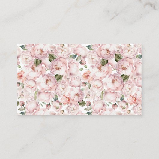 Blush Pink Garden Flowers Neem een recept mee Informatiekaartje (Achterkant)