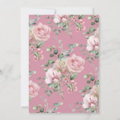 Blush Pink Garden Party Vrijgezellenfeest Kaart (Achterkant)