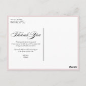 Blush Pink Garden Rozen Afstuderen Dank u Briefkaart (Achterkant)