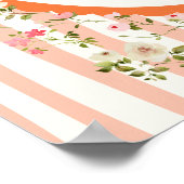 Blush Pink Garden Wreath Baby shower Welkomstbord Poster (Hoek)