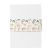 Blush Pink Gardenia Waterverf Bloemenpatroon Uitnodigingen Wikkel (Achterkant Voorbeeld)