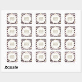 Blush Pink Geometric Pattern Afstuderen Vierkante Sticker (Vel)