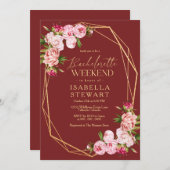 Blush Pink Geometric Terracotta Bachelorette Kaart (Voorkant / Achterkant)