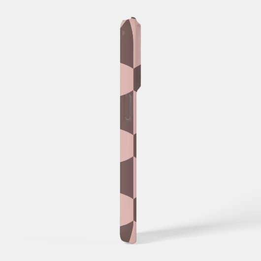 Blush Pink Geometrische Moderne Monogram iPhone Ca Hoesje (Rechterkant)