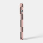 Blush Pink Geometrische Moderne Monogram iPhone Ca iPhone Hoesje (Linkerkant)