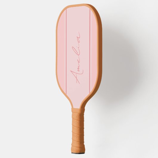 Blush Pink gepersonaliseerd minimaal Pickleball Paddle (Links)
