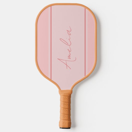 Blush Pink gepersonaliseerd minimaal Pickleball Paddle (Achterkant)