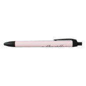 Blush Pink gepersonaliseerd naamschrift Zwarte Inkt Pen (Bovenkant)