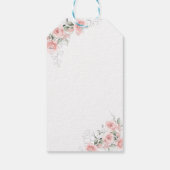 Blush Pink Ginger Jar Baby shower Dank u Cadeaulabel (Achterkant)