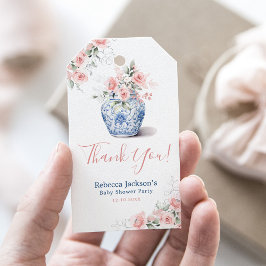 Blush Pink Ginger Jar Baby shower Dank u Cadeaulabel