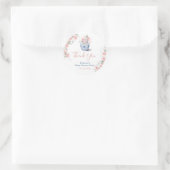 Blush Pink Ginger Jar Baby shower Dank u Ronde Sticker (Tas)