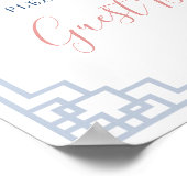 Blush Pink Ginger Jar Chinoiserie Baby Gastenboek Poster (Hoek)