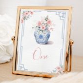 Blush Pink Ginger Jar Chinoiserie Baby shower Kaart