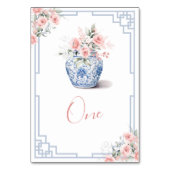 Blush Pink Ginger Jar Chinoiserie Baby shower Kaart (Achterkant)