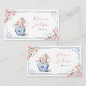 Blush Pink Ginger Jar Chinoiserie Douche Plaatskaartje (Voorkant / Achterkant)