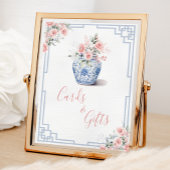 Blush Pink Ginger Jar Chinoiserie Kaarten en gesch Poster