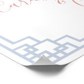 Blush Pink Ginger Jar Chinoiserie Kaarten en gesch Poster (Hoek)