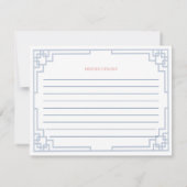 Blush Pink Ginger Jar Chinoiserie Recept Kaart (Achterkant)