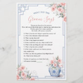 Blush Pink Ginger Jar Chinoiserie Wat bruidegom ze (Voorkant)