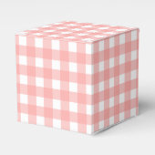 Blush Pink Gingham Check Patroon Bedankdoosjes (Voorkant Zijde)