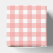 Blush Pink Gingham Check Patroon Bedankdoosjes (Bovenkant)
