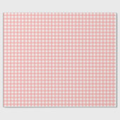 Blush Pink Gingham Check Patroon Cadeaupapier (Vlak)