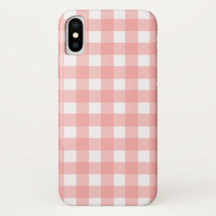 Blush Pink Gingham Check Patroon Case-Mate iPhone Case