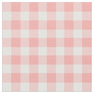 Blush Pink Gingham Check Patroon Stof