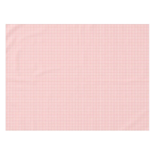 Blush Pink Gingham Check Patroon Tafelkleed (Voorkant (Horizontaal))