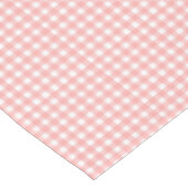 Blush Pink Gingham Check Patroon Tafelkleed (Gekanteld)