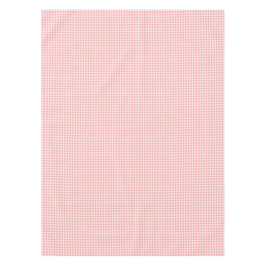 Blush Pink Gingham Check Patroon Tafelkleed (Voorkant)