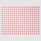 Blush Pink Gingham Check Patroon Tissuepapier (Voorkant)