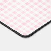 Blush Pink Gingham Floral Crest Monogram Bureaumat (Hoek)
