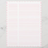 Blush Pink Gingham Floral Crest Monogram Recept (Achterkant)