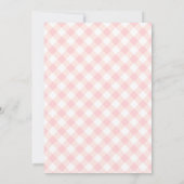 Blush Pink Gingham | Lente picknick Vrijgezellenfe Kaart (Achterkant)