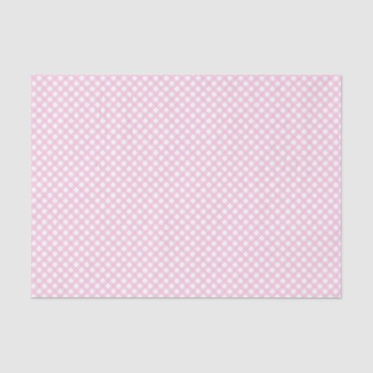 Blush Pink Gingham Pattern Tissuepapier (Voorkant)