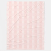 Blush Pink Gingham Pset Pattern Fleece Blanket (Voorkant)