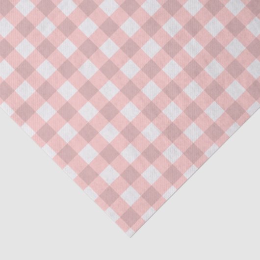 Blush Pink Gingham Tissuepapier (Detail)