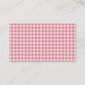 Blush Pink Gingham Visitekaartje (Achterkant)