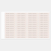 Blush Pink Gingham Waterdichte Naam Labels (Vel)