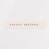 Blush Pink Gingham Waterdichte Naam Labels (Design 2)