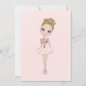 Blush Pink Girl Ballet Overweging Kaart (Achterkant)