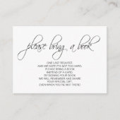 Blush Pink Girl Breng een boek Baby shower Inserts Informatiekaartje (Voorkant)