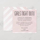 Blush Pink Girls Night Out Uitnodiging (Voorkant / Achterkant)