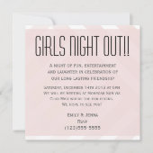Blush Pink Girls Night Out Uitnodiging (Voorkant)