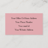 Blush Pink Girly Cute Custom Classant Elegant Visitekaartje (Achterkant)